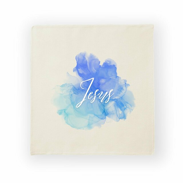 Image back Cushion cover Premium+ one side tache bleue Jesus