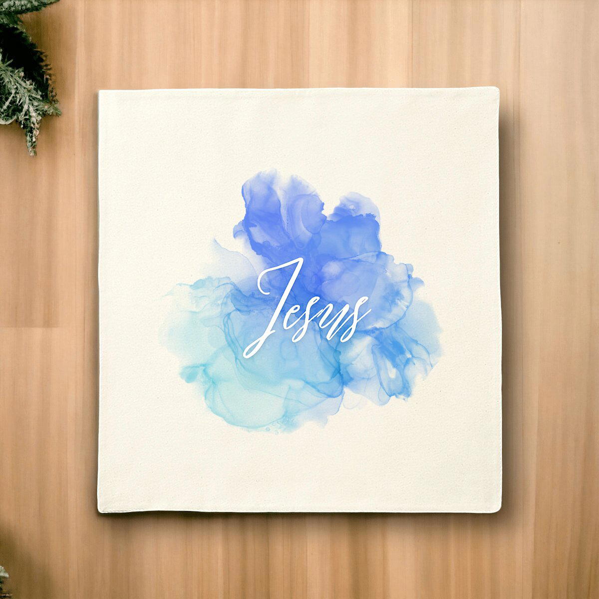 Image front Cushion cover Premium+ one side tache bleue Jesus