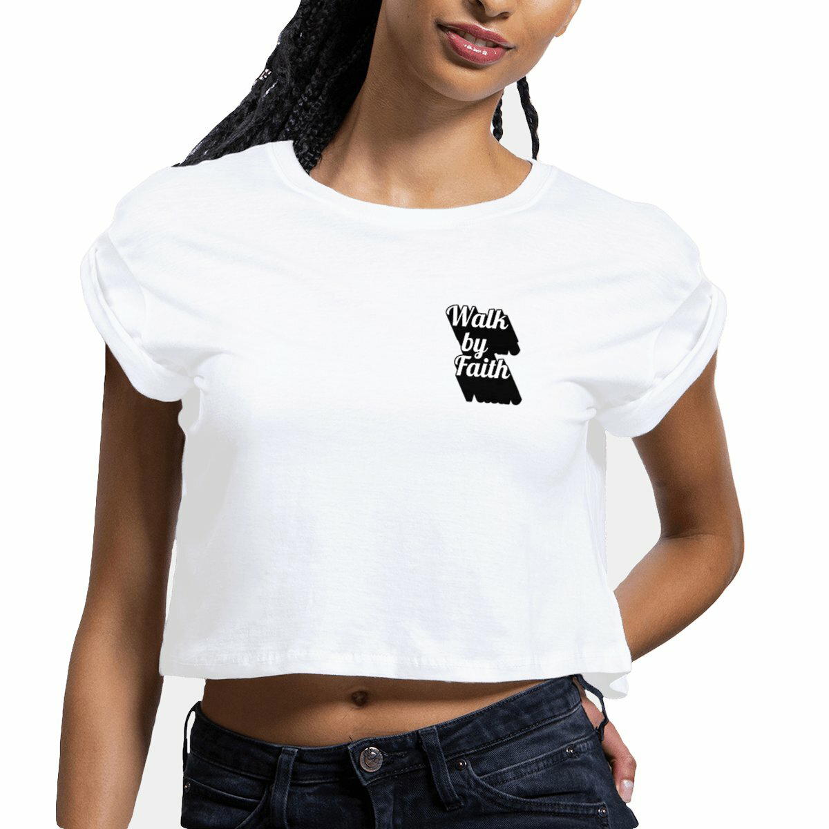 Image front Women's crop top Premium+ Walk by Faith