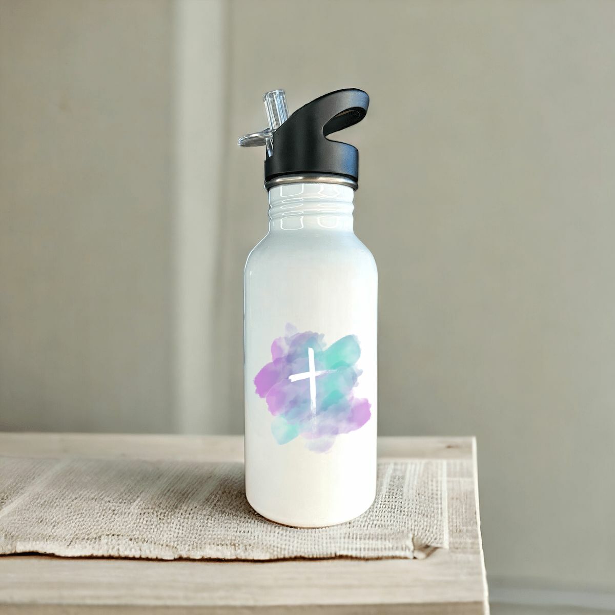 Image front Stainless steel water bottle "ink"
