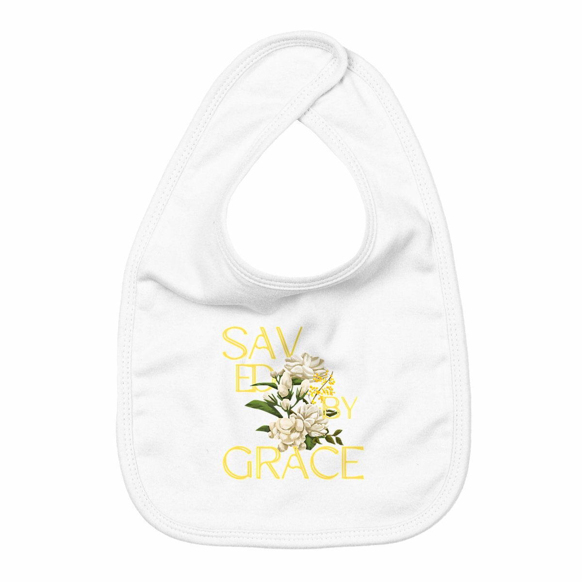 Image back Bib "Saved by Grace"
