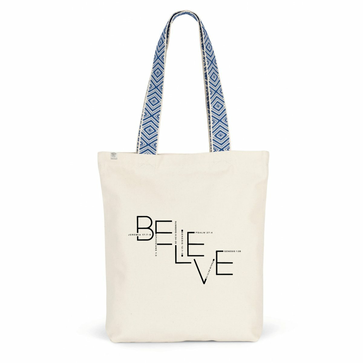 Image back Ethnic totebag - Premium Plus BELIEVE