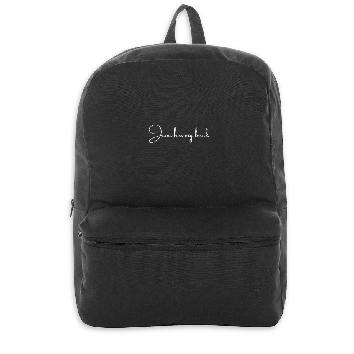 Image front 100% recycled backpack - Premium Plus Jesus has my back