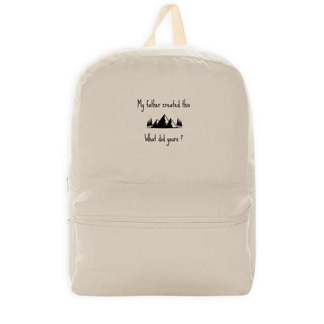 Image back 100% recycled backpack Premium+ My father created this