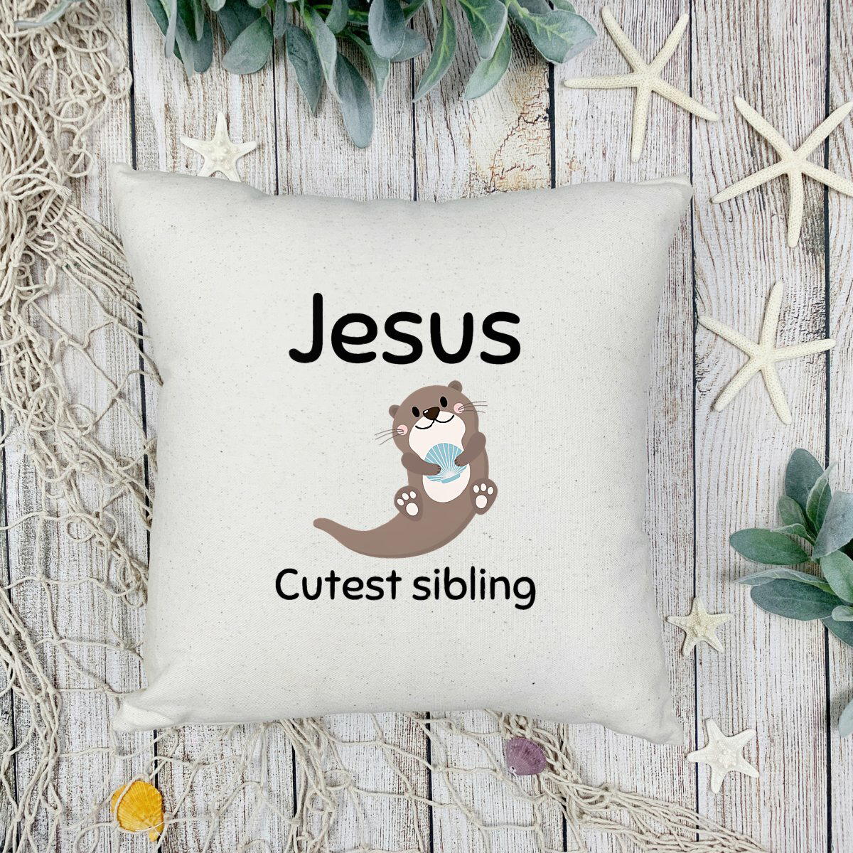Image front Cushion Premium+ Jesus's cutest Sibling 