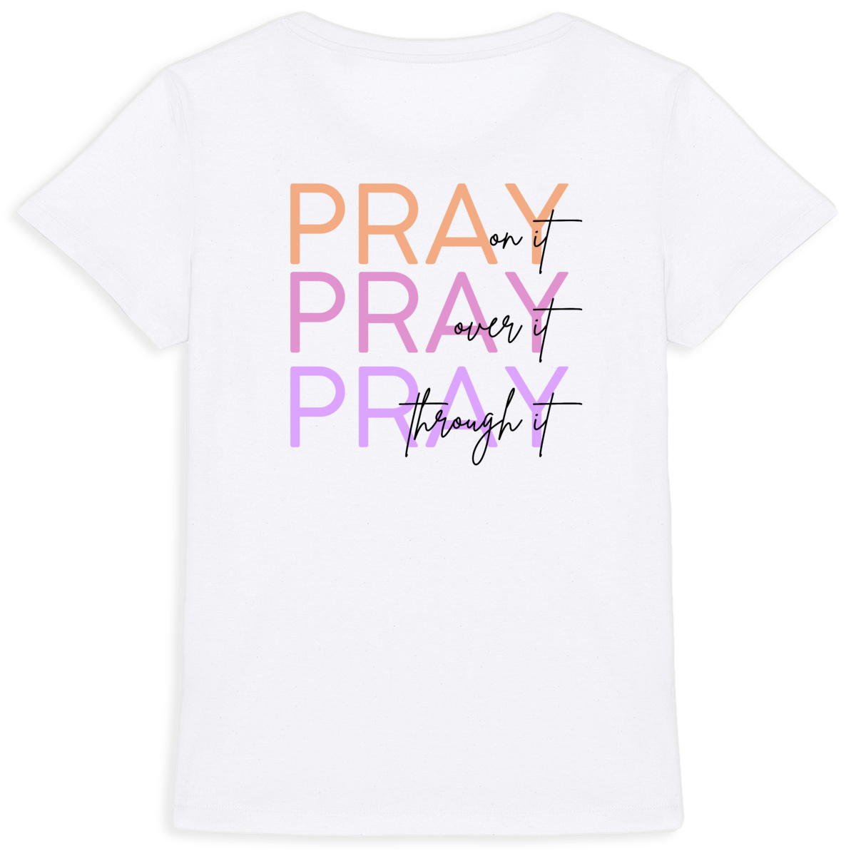 Image back Women's t-shirt - Premium Plus Pray 3x