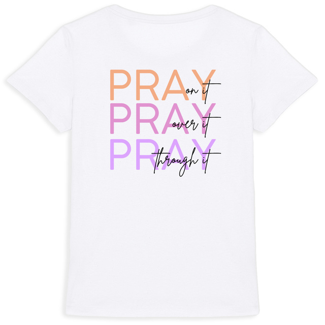 Image back Women's t-shirt - Premium Plus Pray 3x