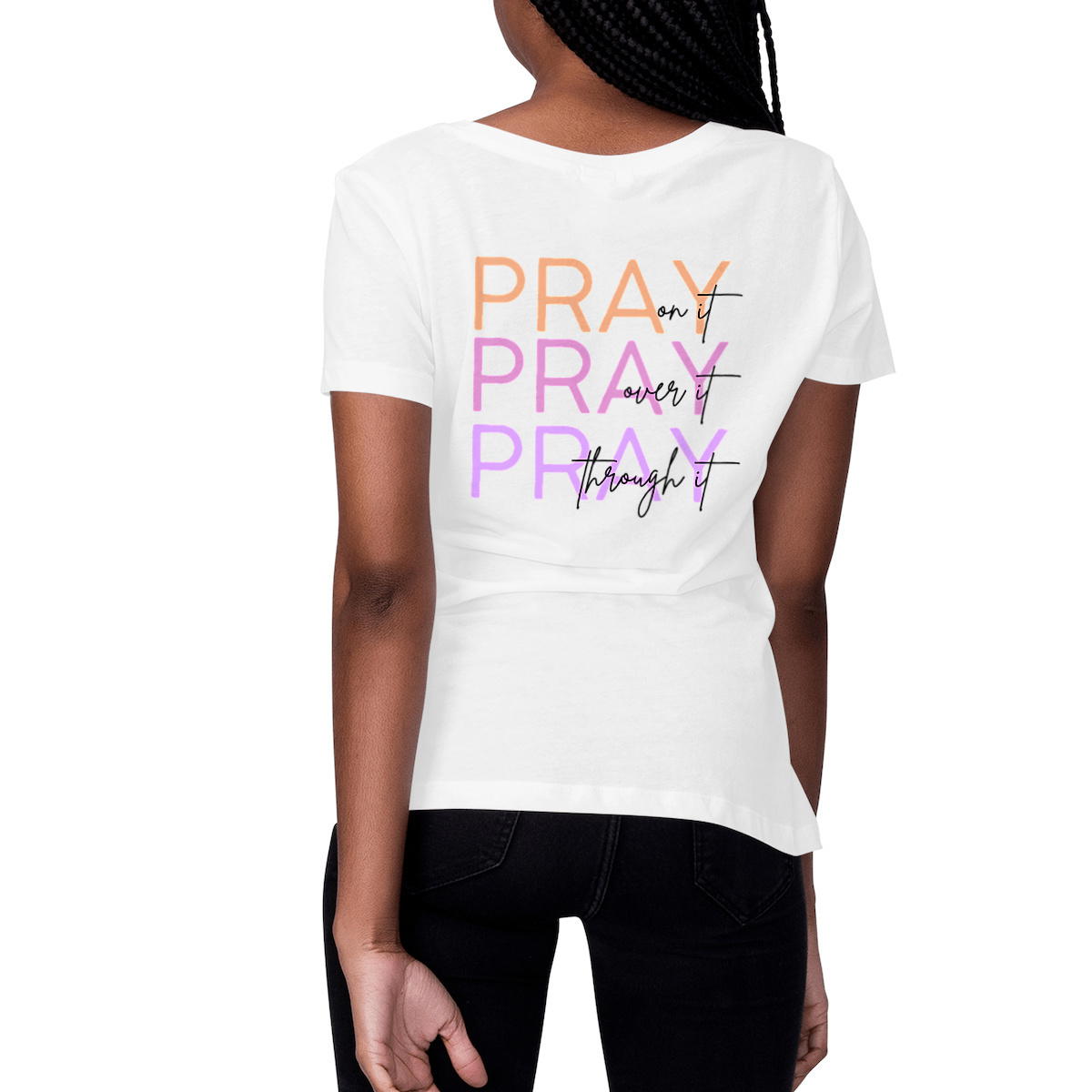 Image front Women's t-shirt - Premium Plus Pray 3x