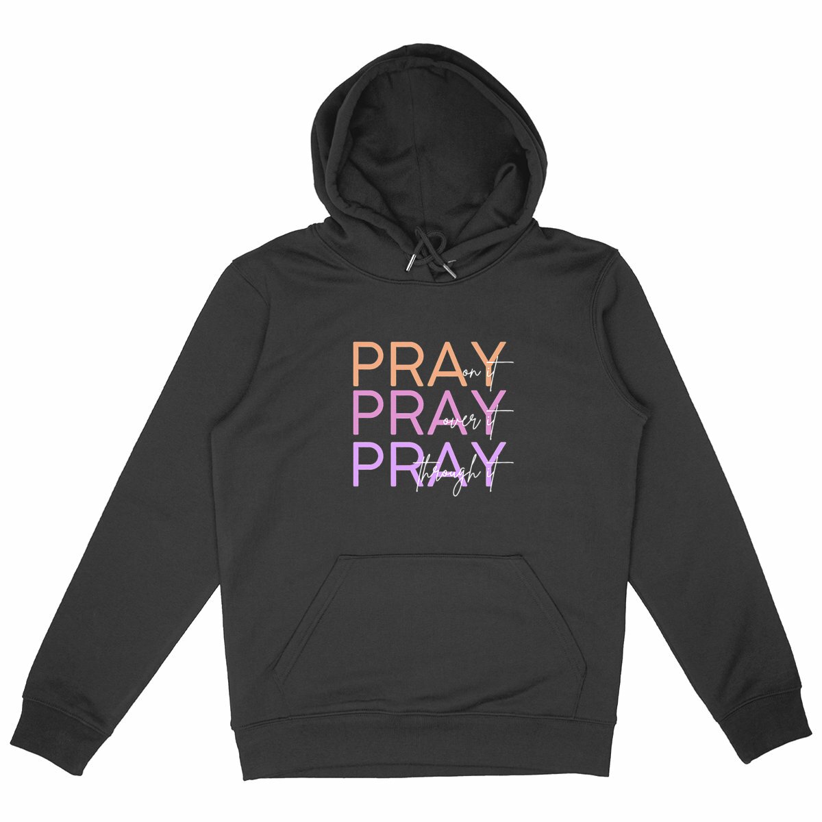 Image back Unisex hoodie - Premium Plus Pray 3x