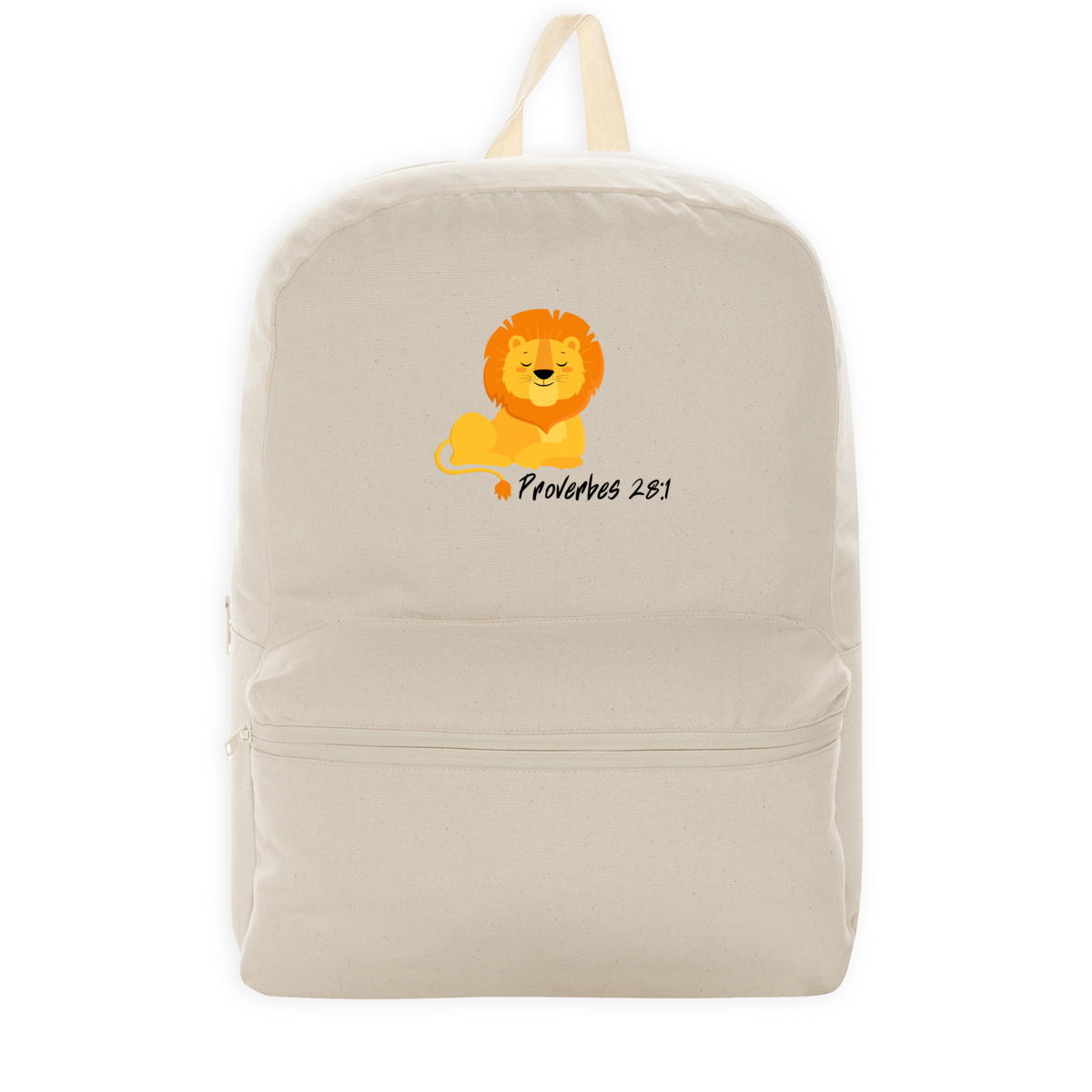 Image back 100% recycled backpack Proverbes 28:1