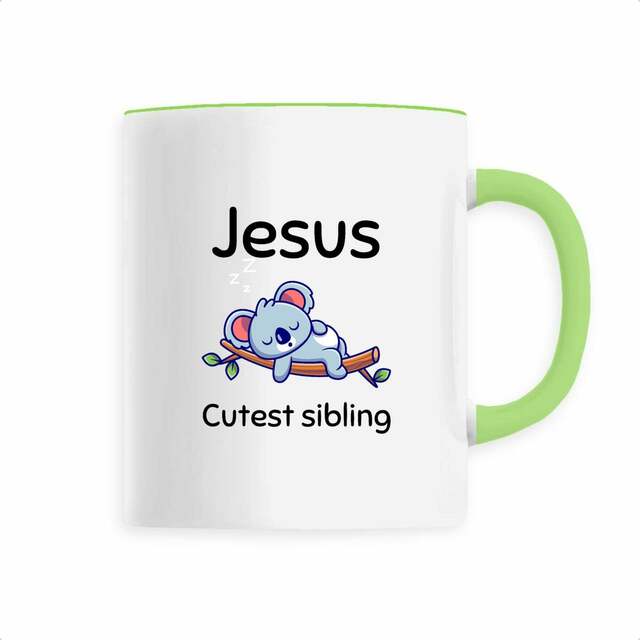 Image back Ceramic mug Premium Jesus's cutest Sibling 