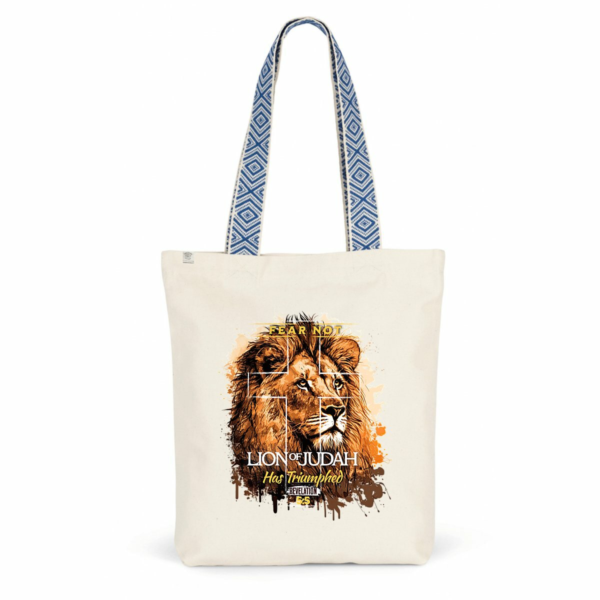 Image back Ethnic totebag Premium+ fear not lion of Judas