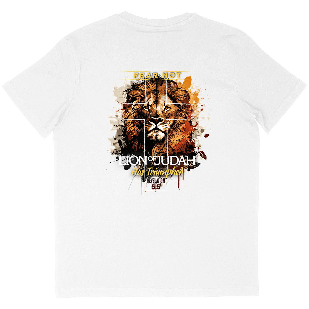 Image back Men's oversized t-shirt premium+ fear not lion of Judas