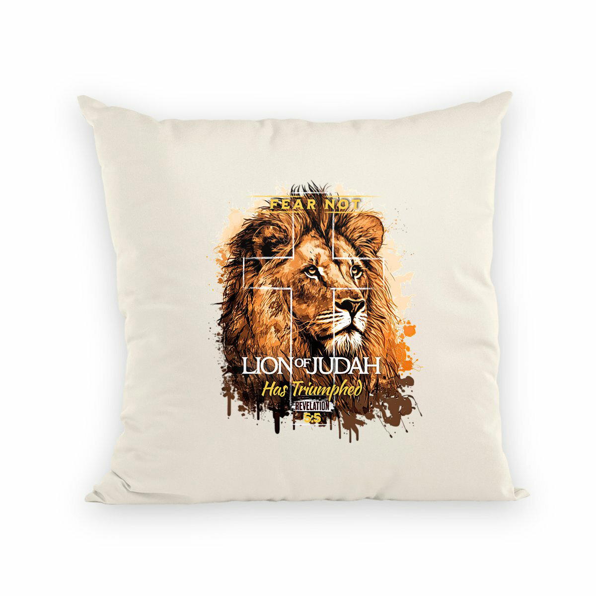 Image back Cushion  Premium+ fear not lion of Judas