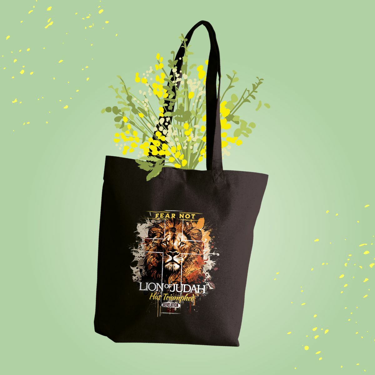Image front Heavy totebag Premium+ fear not lion of Judas