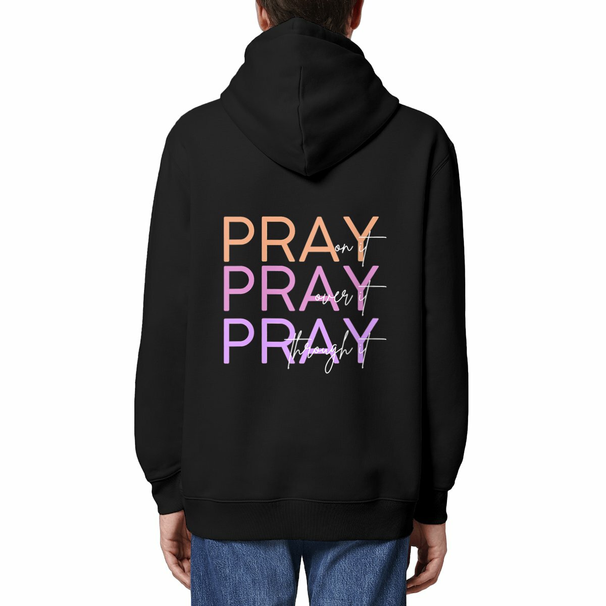 Image front Unisex hoodie - Premium Plus Pray 3x