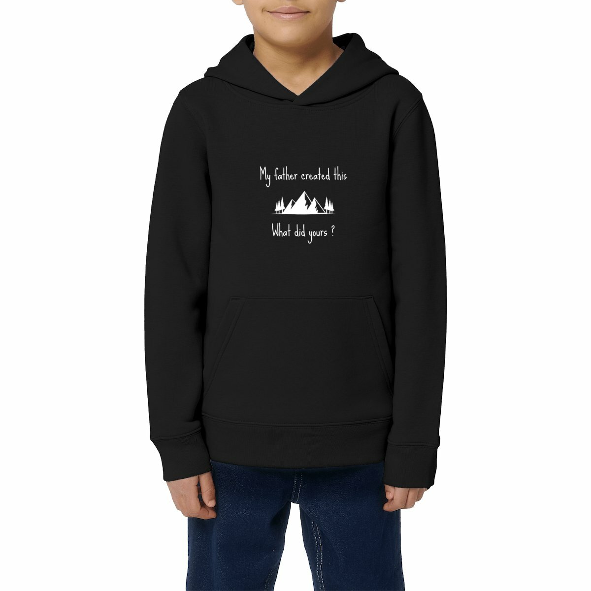 Image front Kids hoodie Premium My Father created this