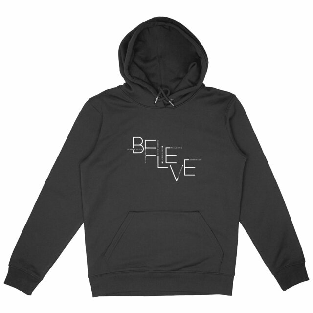 Image back Unisex hoodie - Premium Plus BELIEVE
