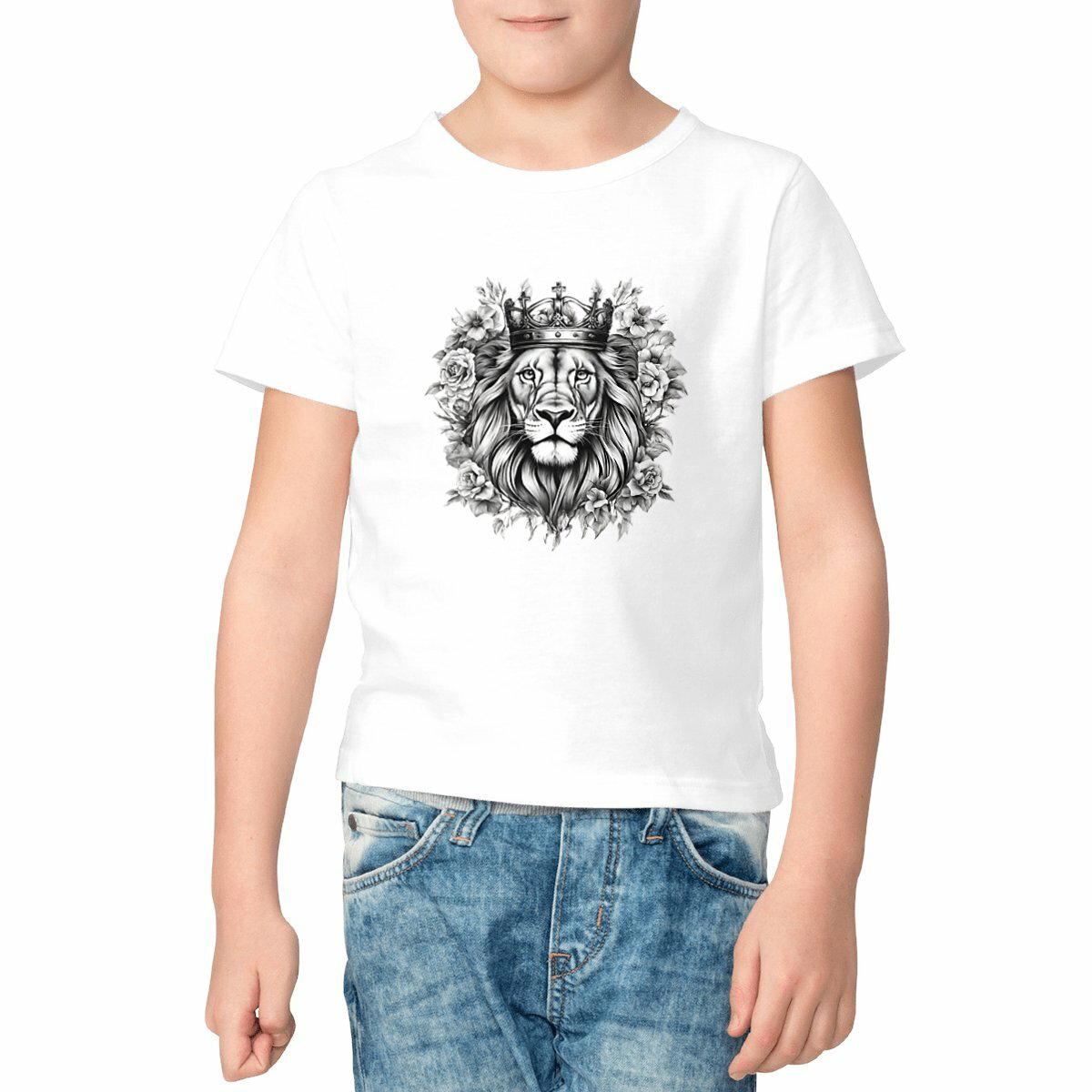 Image front kids T-shirt strong Lion