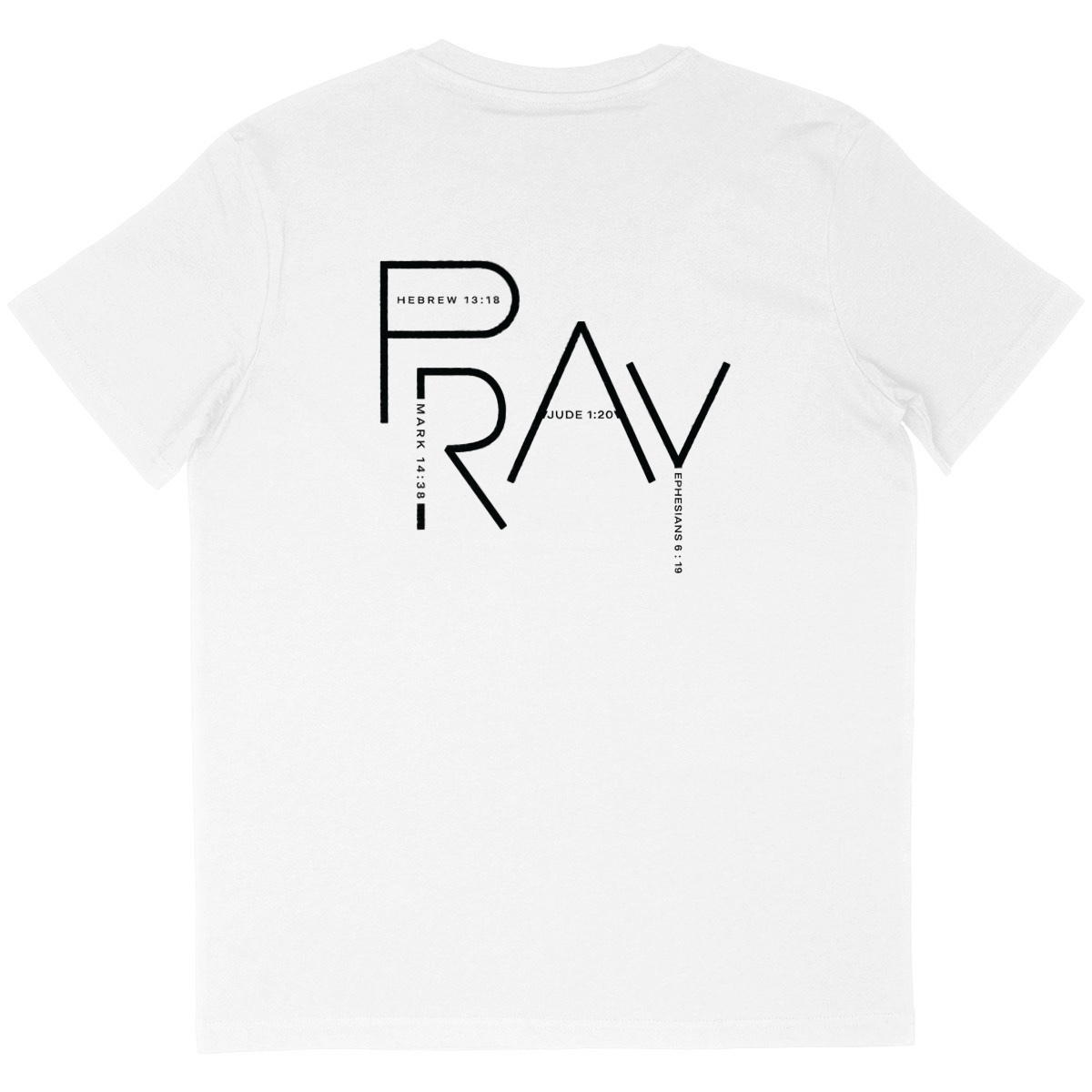Image back Men's oversized t-shirt - Premium Plus PRAY