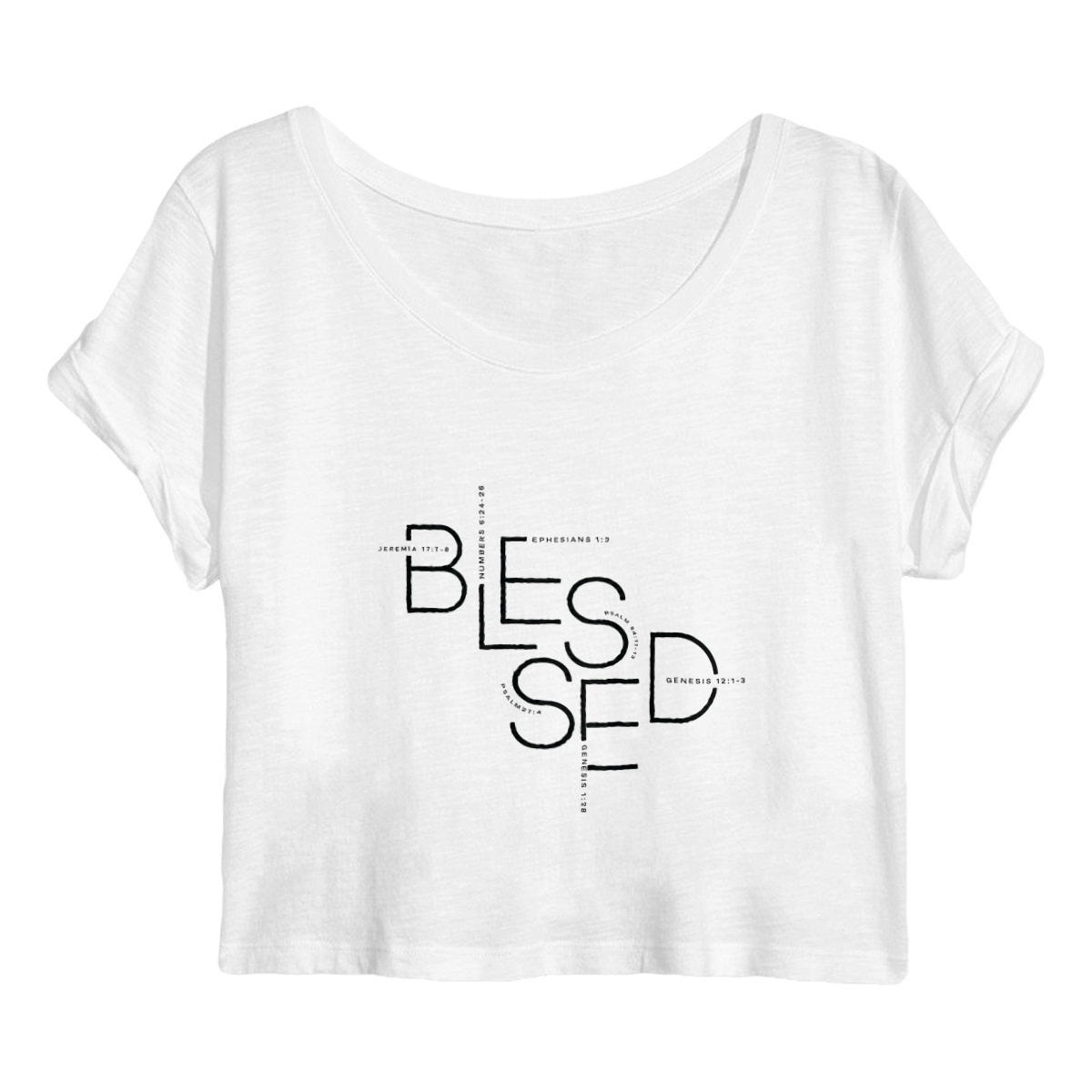 Image back Women's crop top - Premium Plus BLESSED