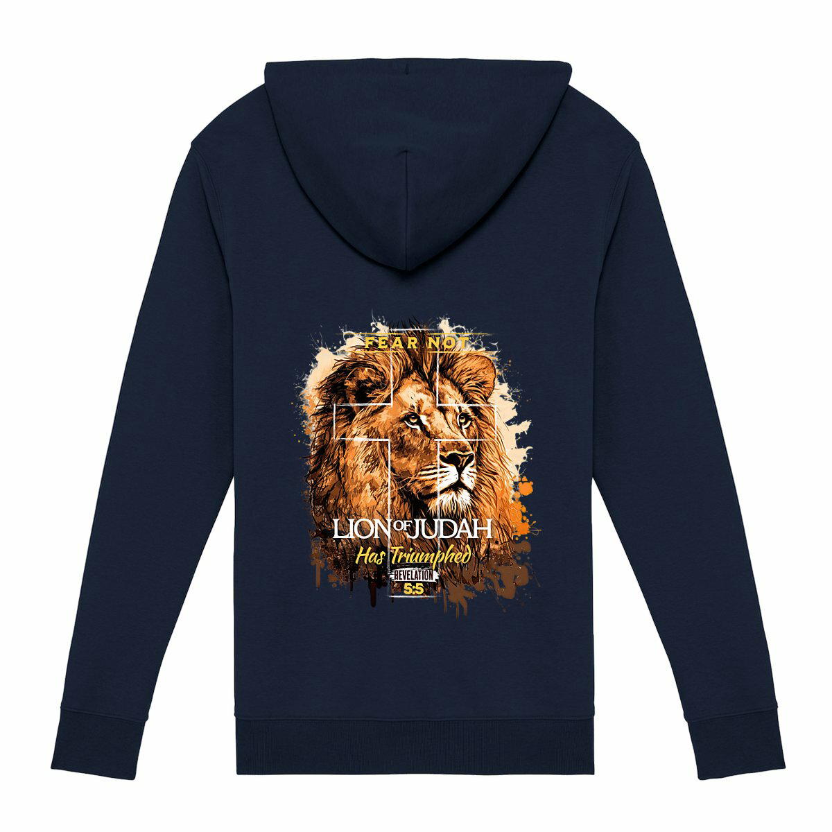 Image front Unisex Zip Hoodie Premium+ fear not lion of Judas