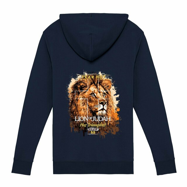 Image front Unisex Zip Hoodie Premium+ fear not lion of Judas