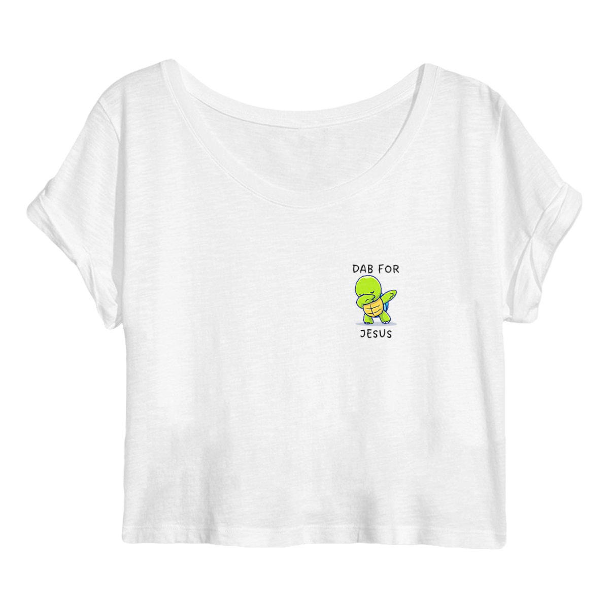 Image back Women's crop top premium+ Dab for Jesus