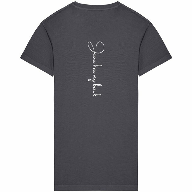 Image back Women's t-shirt dress - Premium Plus Jesus has my back