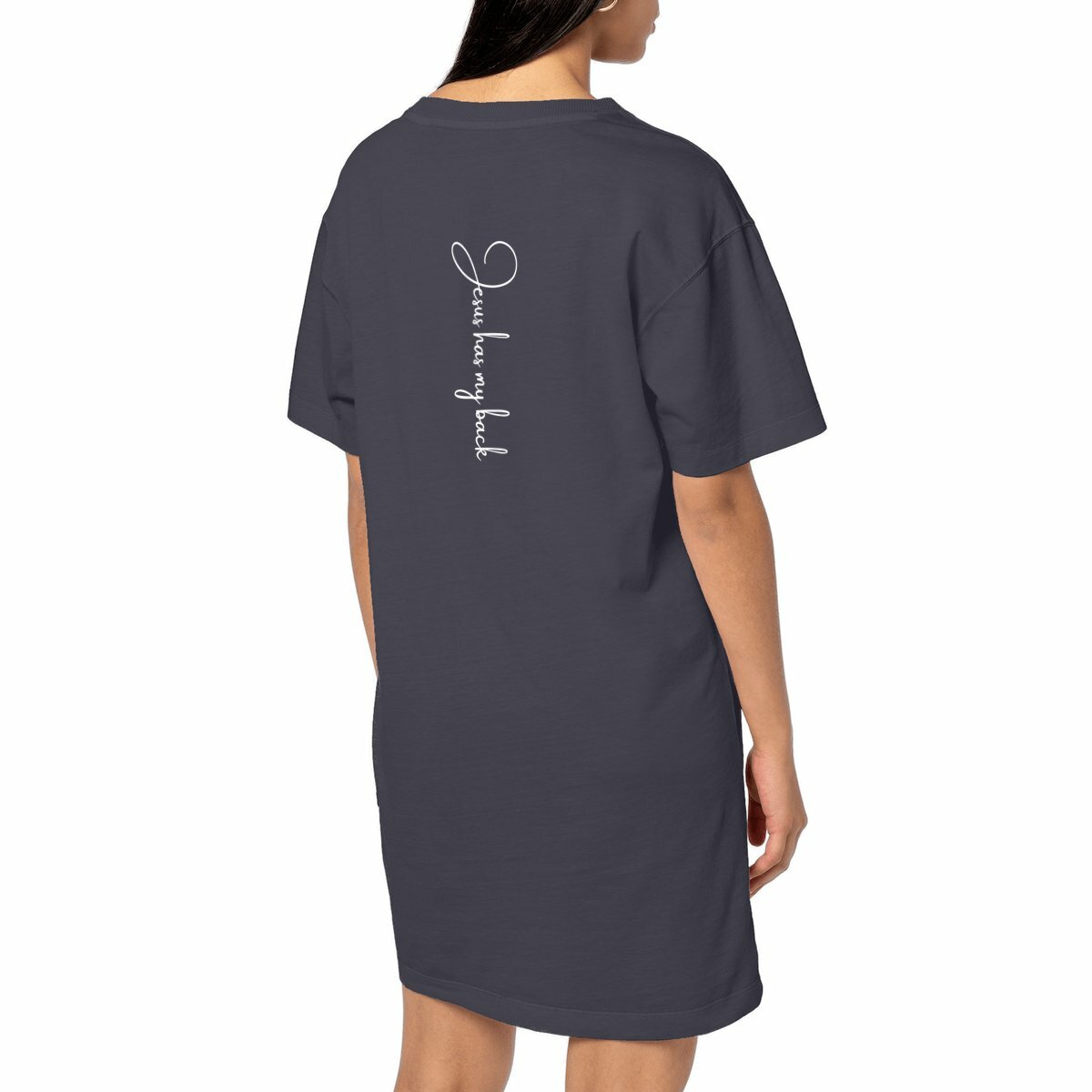 Image front Women's t-shirt dress - Premium Plus Jesus has my back