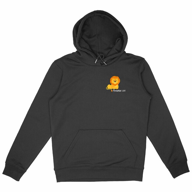 Image back Unisex Hoodie Premium+ Proverbes 28:1 Eternal Vibes