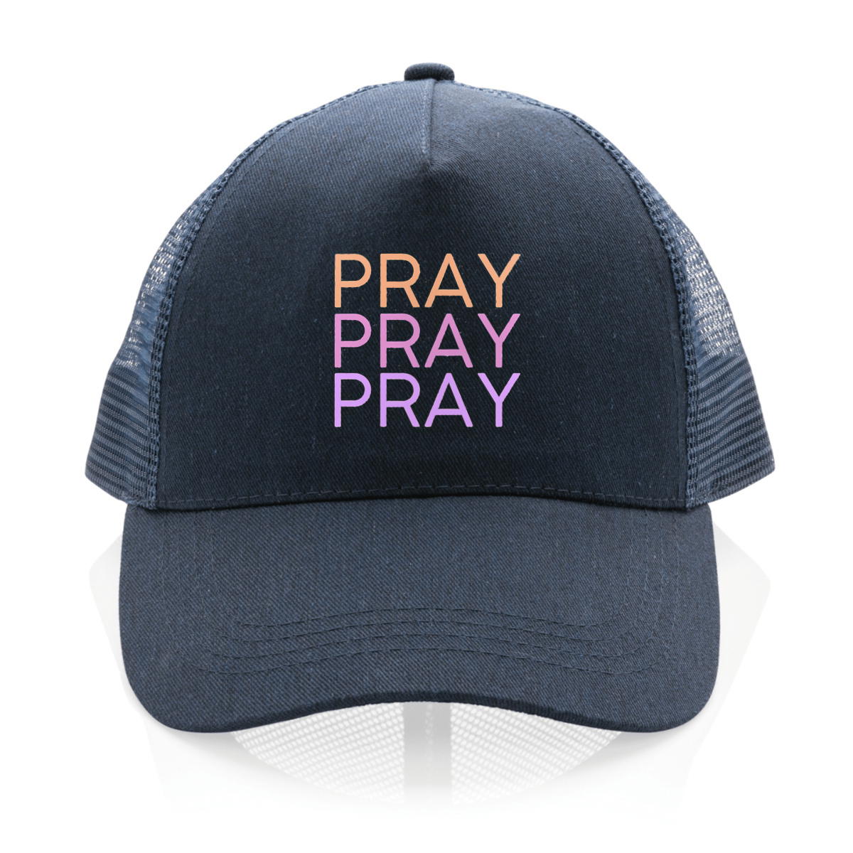 Image back 100% recycled Trucker cap - Premium Plus Pray 3x
