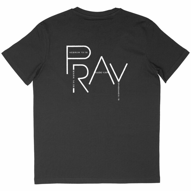 Image back Men's oversized t-shirt - Premium Plus PRAY