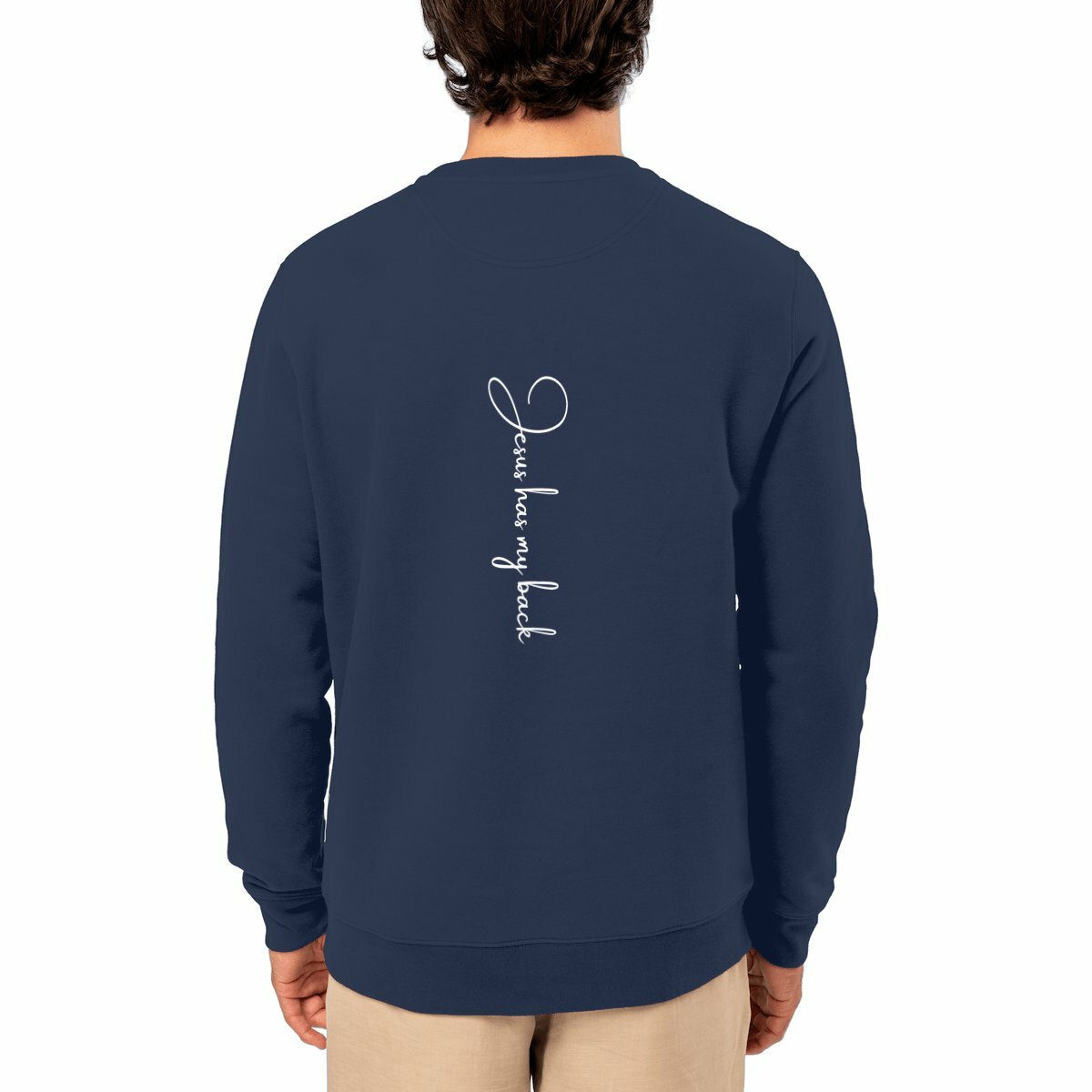Image front Unisex sweat-shirt - Premium Plus Jesus has my back