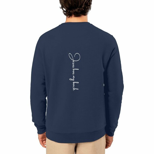 Image front Unisex sweat-shirt - Premium Plus Jesus has my back