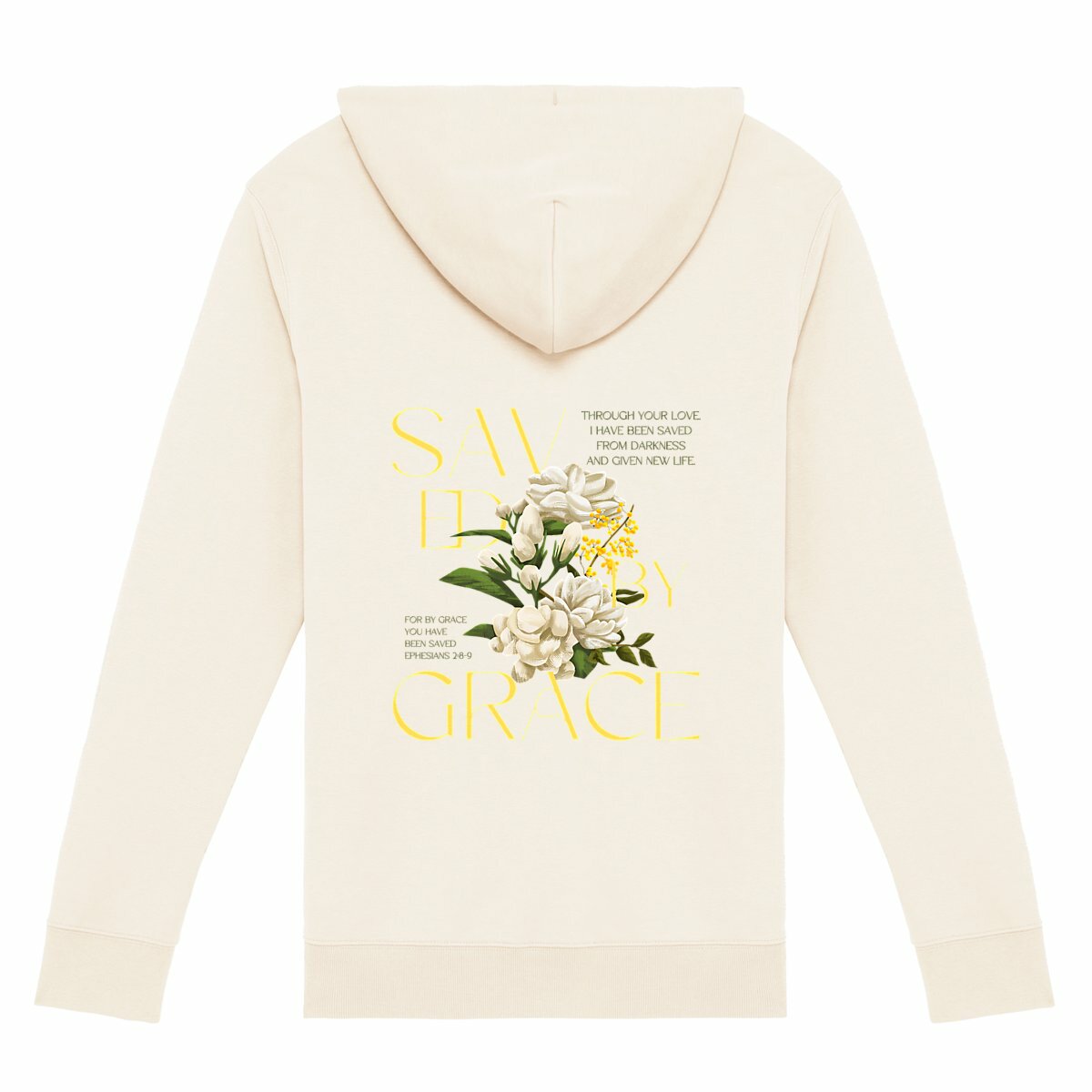 Image back Zip Hoodie "Saved by grace"