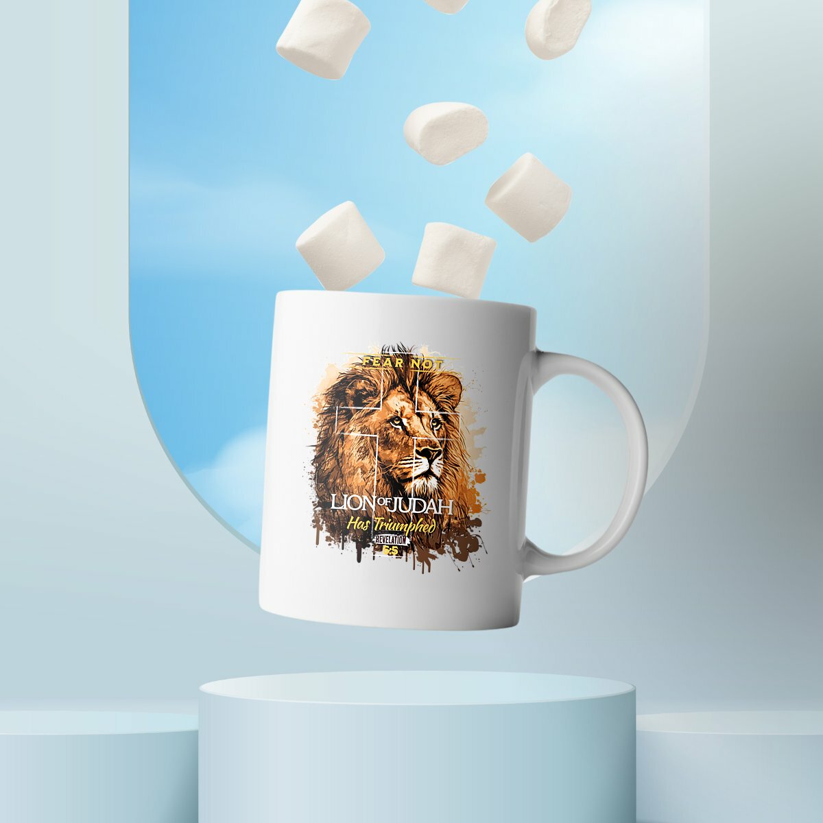 Image front Ceramic mug Premium fear not lion of Judas