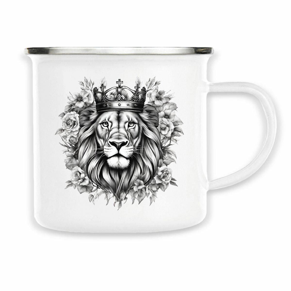 Image back Enamel mug "Strong Lion"