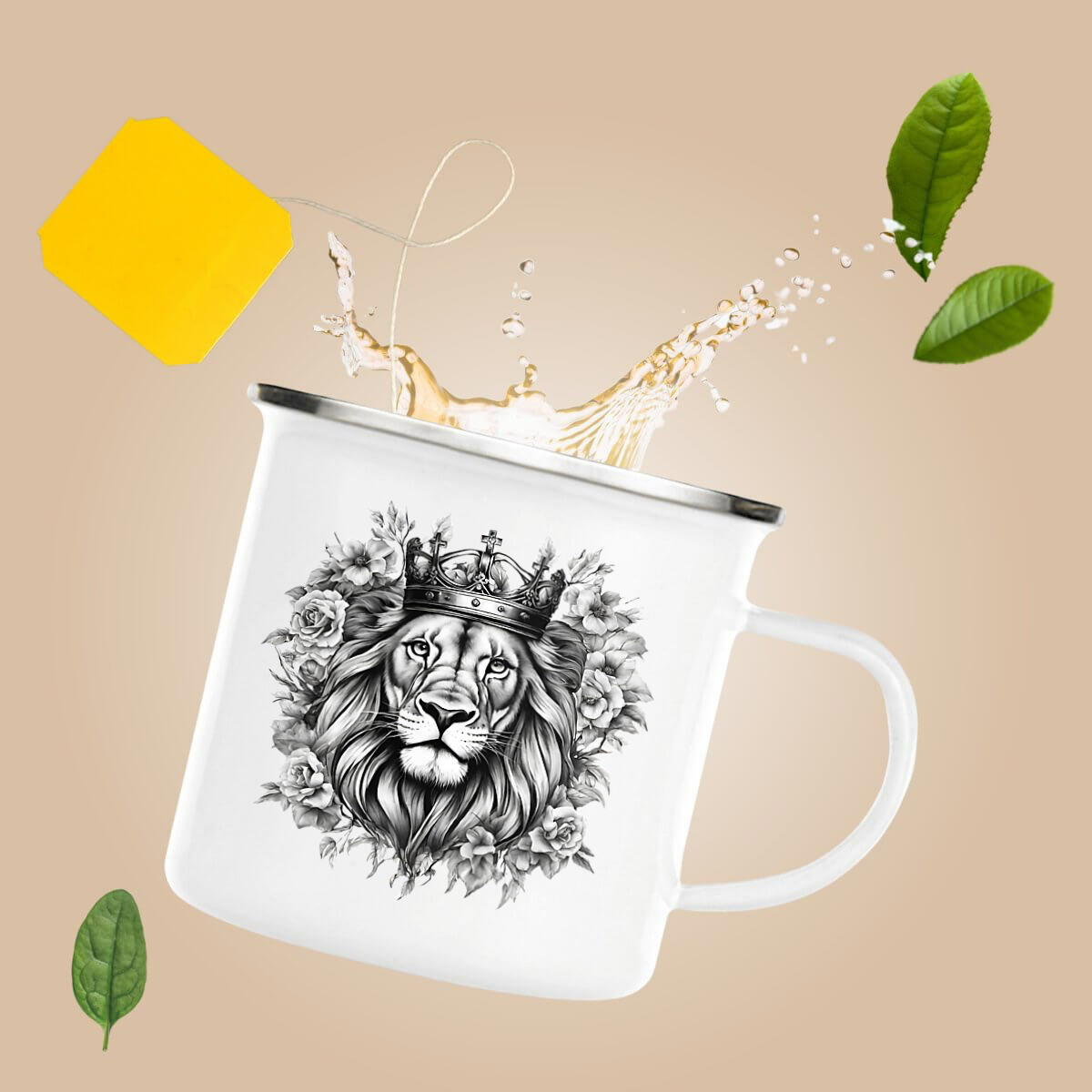 Image front Enamel mug "Strong Lion"