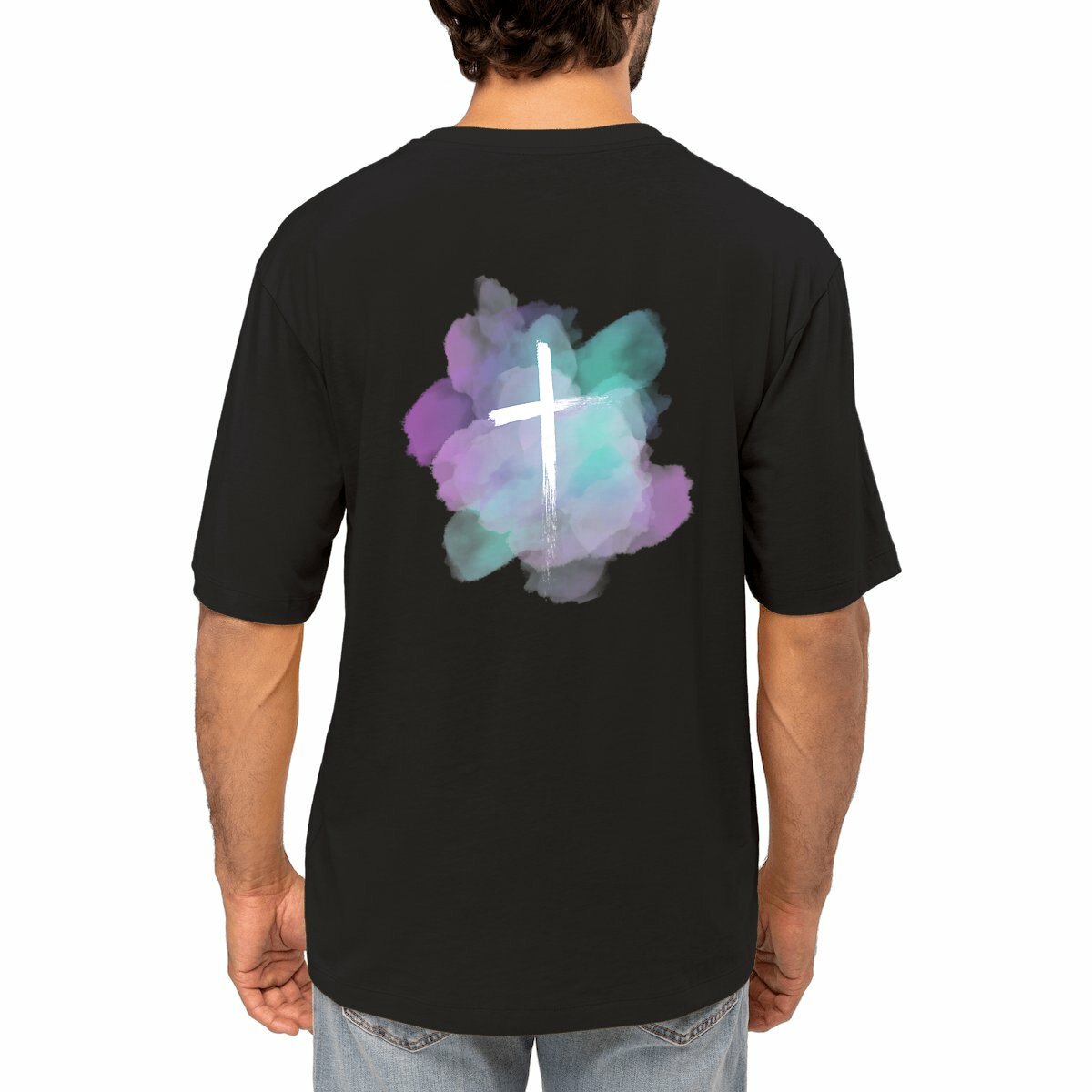 Image front Men's oversized t-shirt "croce"