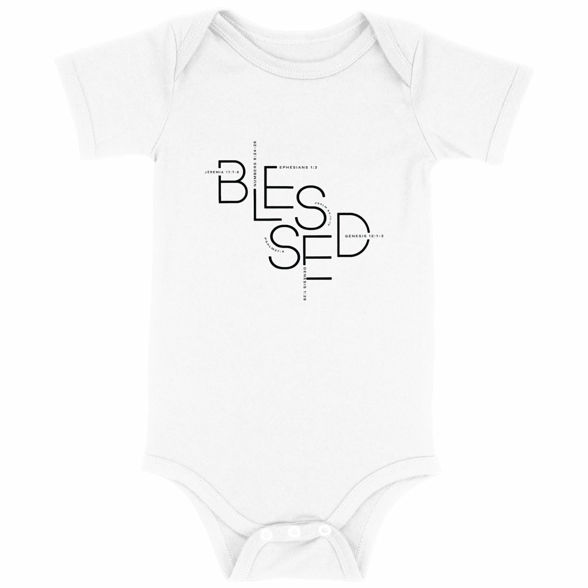Image back Baby Bodysuit - Premium Plus BLESSED