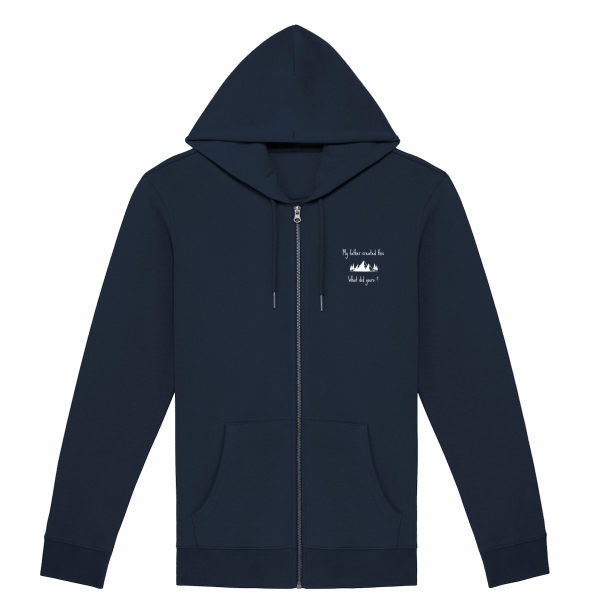 Image front Unisex Zip Hoodie premium+ My Father created this