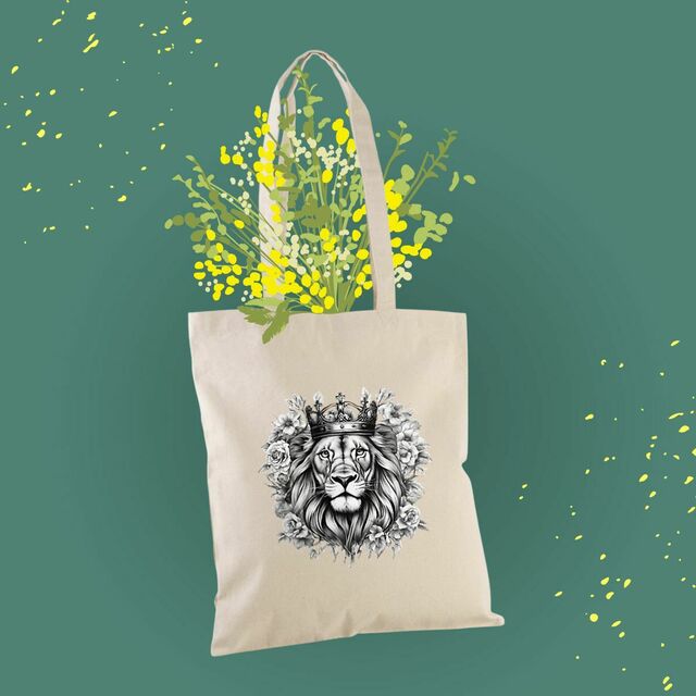 Image front Heavy totebag "Strong Lion"