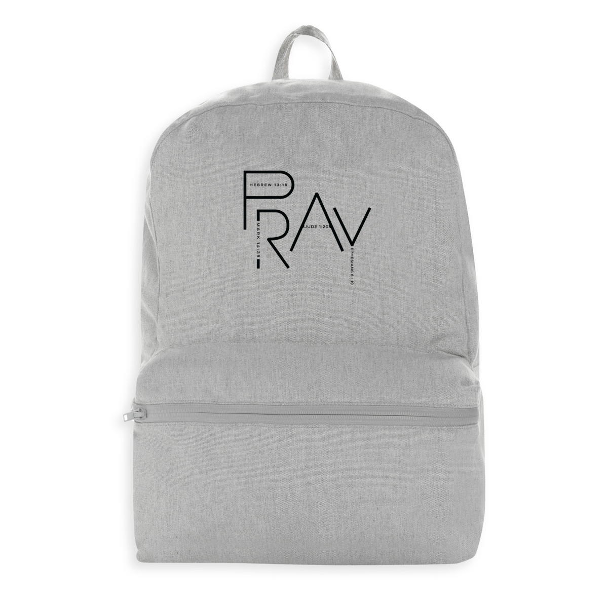 Image front 100% recycled backpack - Premium Plus PRAY