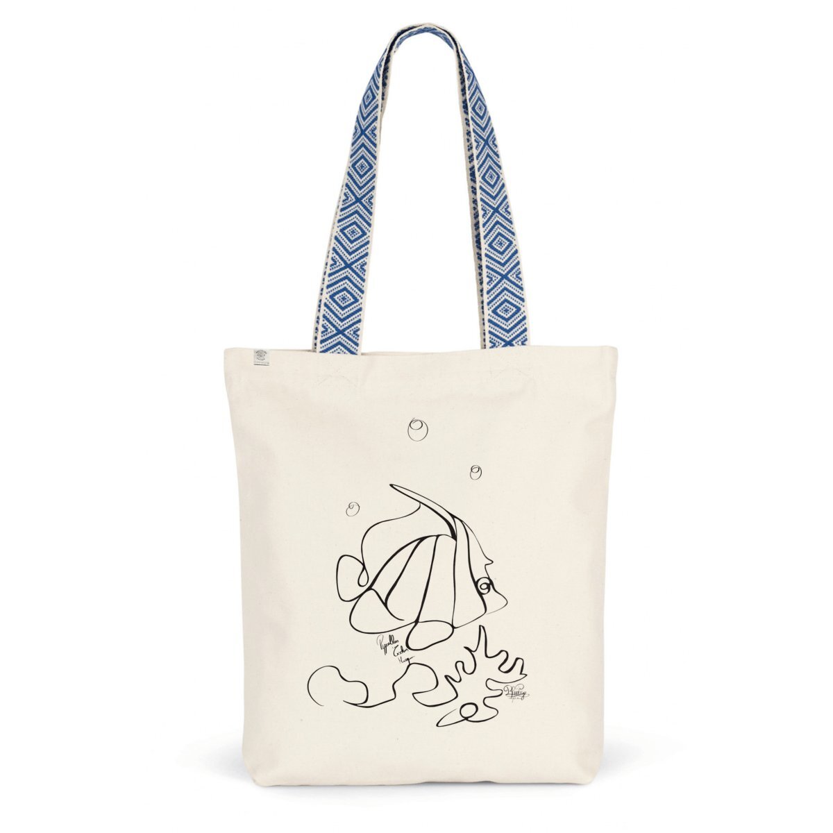 Image front Tote bag ethnique cocher masqué 