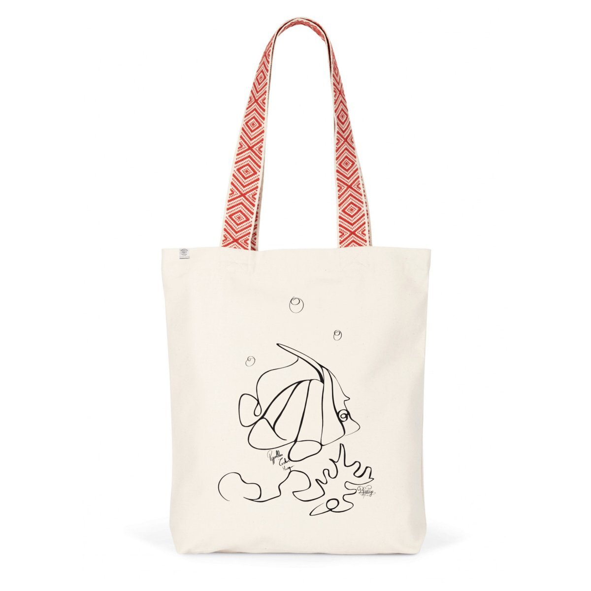 Image back Tote bag ethnique cocher masqué 