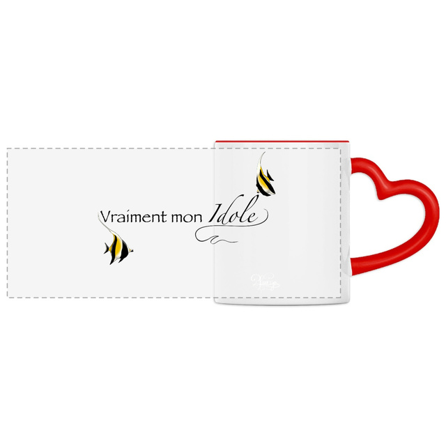 Image front Mug cœur- vraiment mon idole - idole des maures 