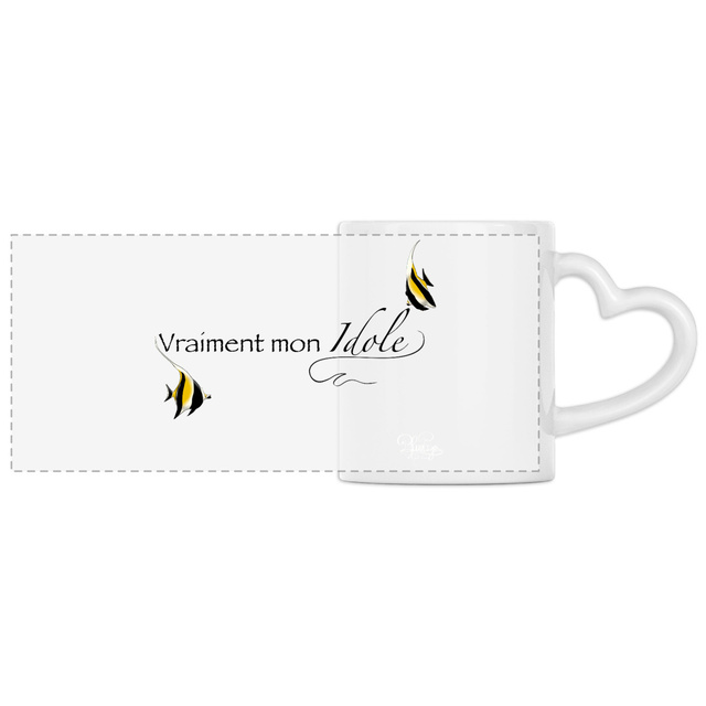 Image back Mug cœur- vraiment mon idole - idole des maures 