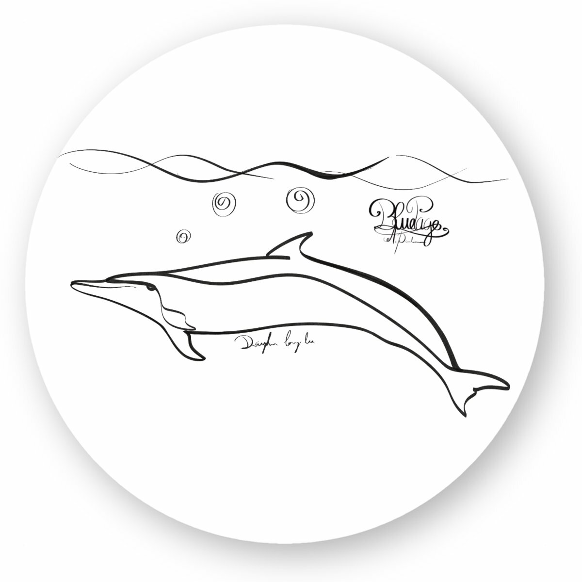 Image front Autocollant dauphin long bec 