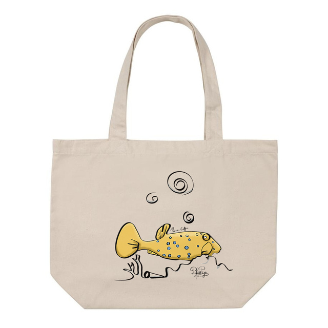 Image front Grand tote bag - poisson coffre 